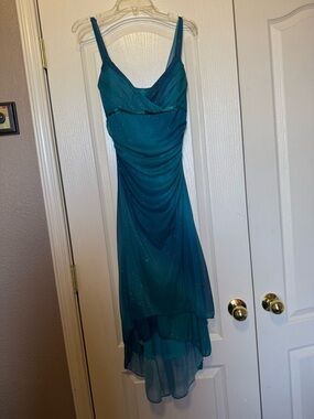 Ruby Rox Teal High-Low Evening Dress